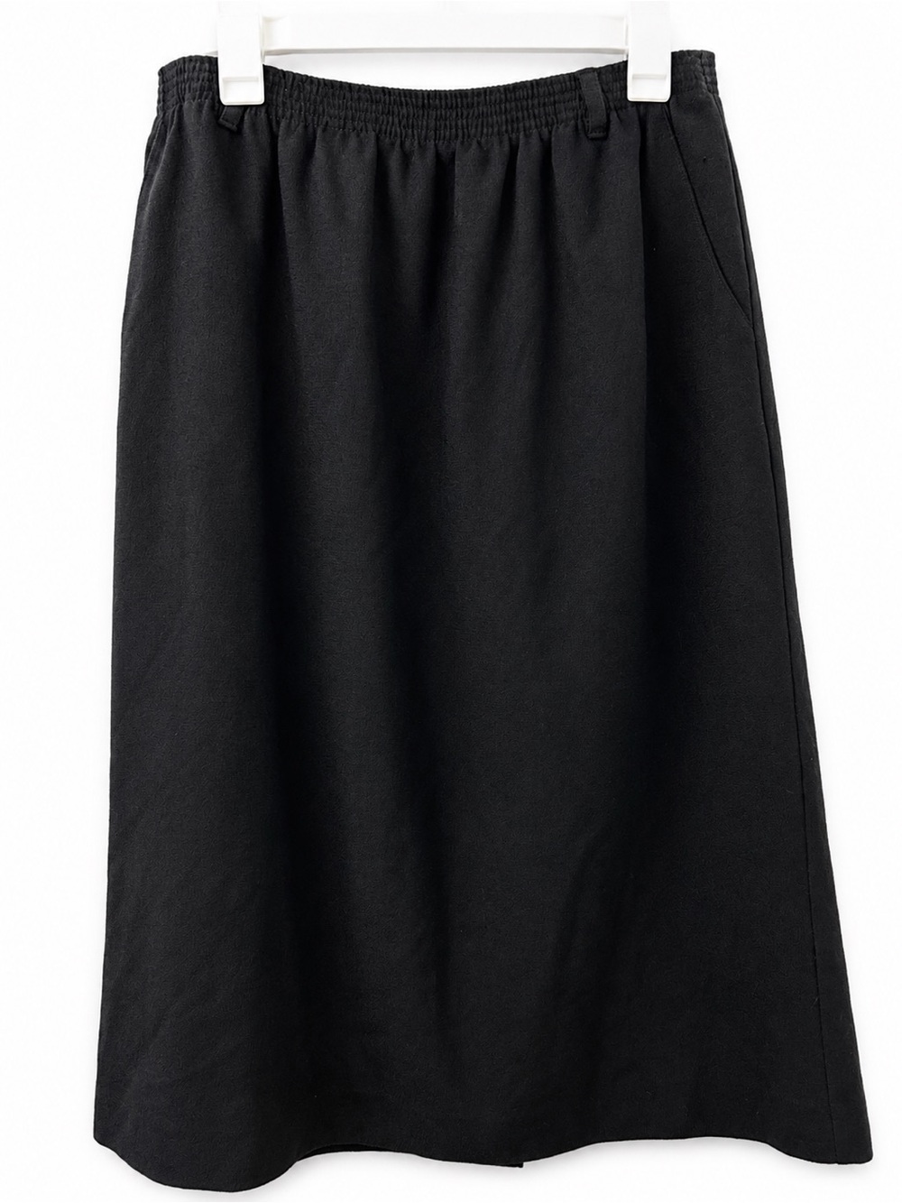 Koret Women’s 100% Worsted Wool Black Midi Skirt Size 16